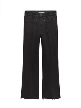 Zara cropped flare high waist jeans